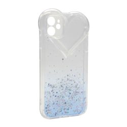 Futrola Sparkly Heart za iPhone 12 plava (MS).