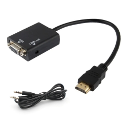Adapter HDMI na VGA (Audio) crni.