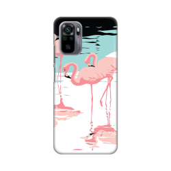 Silikonska futrola print za Xiaomi Redmi Note 10 4G/10s Pink Flamingos.