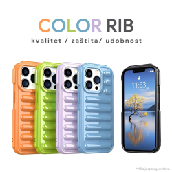 Futrola Color Rib za iPhone 14 Pro crna.