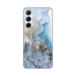 Silikonska futrola print za Samsung A556 Galaxy A55 5G Blue Gold Marble.