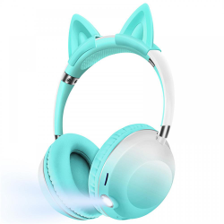 Bluetooth slusalice Cat Ear svetlo plave.