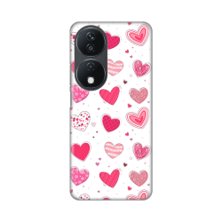 Silikonska futrola print Skin za Huawei Honor X7b Pink Hearts.