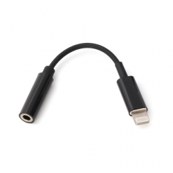 Adapter za slusalice iP-1 iPhone lightning na 3.5mm crni.