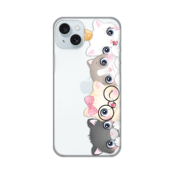 Silikonska futrola print Skin za iPhone 15 Plus Cats.