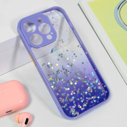 Futrola Frame Glitter za iPhone 15 Pro 6.1 ljubicasta.