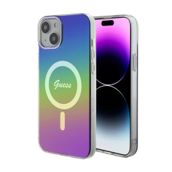 Futrola Guess Hc IML Magsafe Iridescent za iPhone 15 crna (GUHMP15SHITSK).