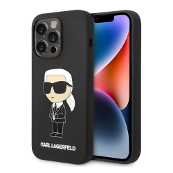 Futrola Karl Lagerfeld Hc Silicone NFT Ikonik za iPhone 15 Pro Max 6.7 crna (KLHCP15XSNIKBCK).