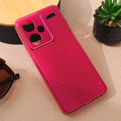 Futrola Sparkle Dust za Xiaomi Redmi Note 13 Pro Plus bordo.