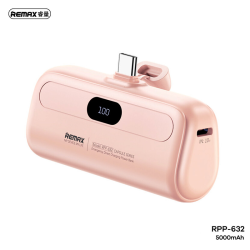 Back up baterija REMAX Capsule series RPP-632 2A Type C 5000mAh roze.