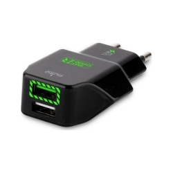 Kucni punjac Puro 24 dual USB 2.4A crni.