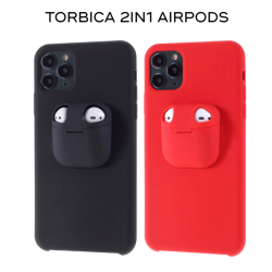 Futrola 2in1 airpods za iPhone 11 Pro Max 6.5 crna.