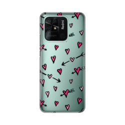 Silikonska futrola print Skin za Xiaomi Redmi 10C Heart Pattern.