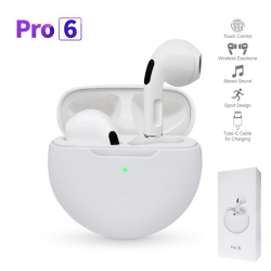 Bluetooth slusalice Airpods Pro6 bele HQ.