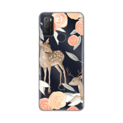 Silikonska futrola print Skin za Alcatel 1S (2021)/3L (2021)/A1 Alpha 21 Flower Deer.