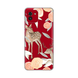 Silikonska futrola print Skin za Samsung A035 Galaxy A03 Flower Deer.