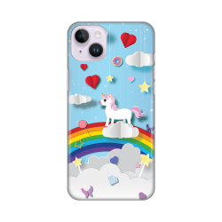 Silikonska futrola print za iPhone 14 Plus Unicorn.