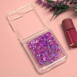 Futrola Glitter za Samsung F731B Galaxy Z Flip 5 5G ljubicasta.