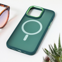 Futrola Magsafe colorful za iPhone 15 Pro Max 6.7 tamno zelena.