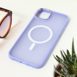 Futrola Magsafe colorful za iPhone 15 Plus lila.