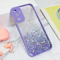 Futrola Frame Glitter za Samsung A245 Galaxy A24 4G ljubicasta.