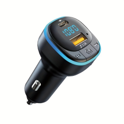 FM transmiter C33 USB, PD, QC 3.0 Bluetooth 5.0, RGB, Handsfree slušalice crni.