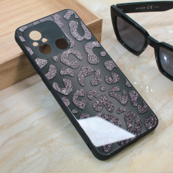 Futrola Shiny glass za Xiaomi Redmi 12C crna.