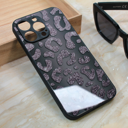 Futrola Shiny glass za iPhone 15 Pro Max 6.7 crna.
