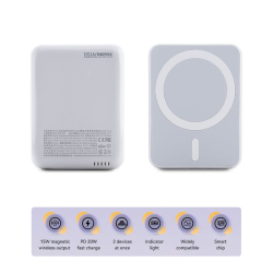 Power Bank baterija Magsafe REMAX RPP-509 Fantasy Series PD 20W + Wireless 15W Fast Charging 5000mAh beli.