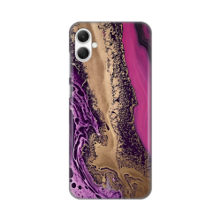 Silikonska futrola print za Samsung A055 Galaxy A05 Purple Gold Marble.