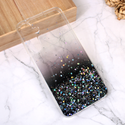 Silikonska futrola Glitter za Samsung A556 Galaxy A55 5G crna.