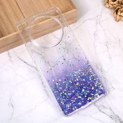 Silikonska futrola Glitter za Xiaomi Redmi A3 ljubicasta.