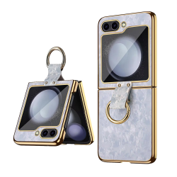 Futrola Luxurious Shell Pattern za Samsung F741B Galaxy Z Flip 6 5G siva.