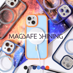 Futrola Magsafe shining za iPhone 15 6.1 tamno plava.