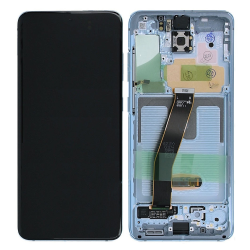 LCD Displej / ekran za Samsung G985F Galaxy S20 Plus + touchscreen + frame Blue Service Pack ORG/GH82-22134D.