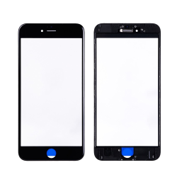 Staklo touchscreen-a + frame + OCA iPhone 6s Plus Crno (Crown Quality).