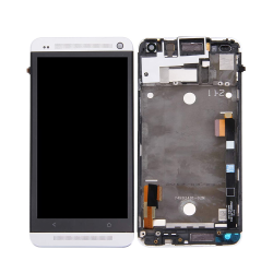LCD Displej / ekran za HTC ONE/M7+touch screen+frame sivi SPO.