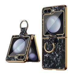 Futrola Luxurious Shell Pattern za Samsung F741B Galaxy Z Flip 6 5G crna.