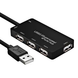 HUB USB 2.0 HI-Speed 4 porta B-1730 crni (MS).