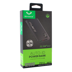 Back up baterija Oxpower P13 PD fast 12000 mAh crna.