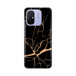 Silikonska futrola print za Xiaomi Redmi 12C All Black.