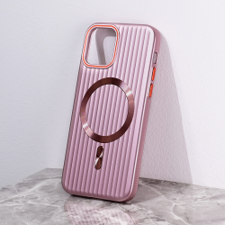 Futrola Magsafe Stripe za iPhone 12 6.1 roze.