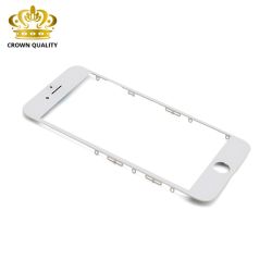Staklo touchscreen-a za Iphone 7 + frame (Crown Quality) white (MS).