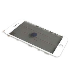 Staklo touchscreen-a za Iphone 8 Plus sa frejmom + oca I polaroid white ORG (MS).