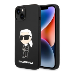 Futrola Karl Lagerfeld Hc Silicone NFT Ikonik za iPhone 15 Plus crna (KLHCP15MSNIKBCK).