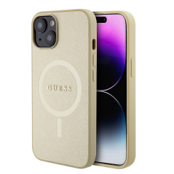 Futrola Guess Hc PU Saffiano Magsafe za iPhone 15 bez (GUHMP15SPSAHMCB).