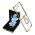 Futrola RING LINES za Samsung F731B Galaxy Z Flip 5 5G zlatna (MS).