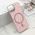 Futrole GLAM GLOW MagSafe za iPhone 13 (6.1) roze (MS).