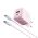 Kucni punjac Moxom MX-HC206 18W FAST Type C na Type C pink (MS).