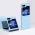 Futrola Elegant Fold za Samsung F731B Galaxy Z Flip 5 5G plava.